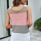 Color Block Slit Knit Tank