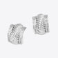 Textured Polished C-Hoop Earrings