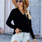 V Neck Wrap Front Knitted Top