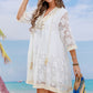 Tassel Spliced Lace Cover Up