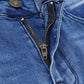 Distressed Flare Leg Jeans with Pockets