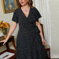 Plus Size Printed Short Sleeve Dress