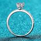 925 Sterling Silver Inlaid 1 Carat Moissanite Ring