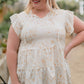 Plus Size Printed Flutter Sleeve Tiered Top