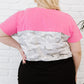 Plus Size Leopard Color Block T-Shirt