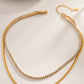 Double-Layered Inlaid Zircon Stainless Steel Necklace