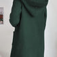 Ribbed Open Front Hooded Cardigan with Pockets