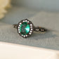 925 Sterling Silver Natural Paraiba Blue Zircon 4-Prong Ring