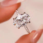 Platinum-Plated Side Stone 2 Carat Moissanite Ring