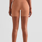 High-Rise Elastic Waistband Biker Shorts