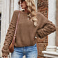 Weekend Style Rib-Knit Dropped Shoulder Sweater