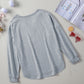 Button Detail Curved Hem Top