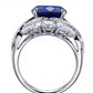 5 Carat Lab-Grown Sapphire Platinum-Plated Ring