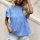 Ditsy Floral Layered Flutter Sleeve Blouse