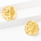 18K Gold-Plated Textured Stud Earrings