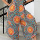 Plus Size Printed Spaghetti Strap Wide Leg Jumpsuit