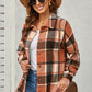 Plaid Dropped Shoulder Pocketed Shirt Jacket