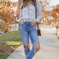 Plaid Button-Up Dropped Shoulder Shirt