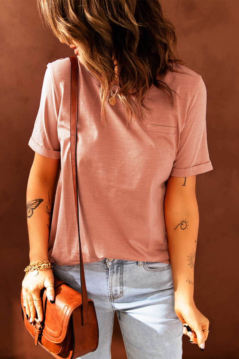 Just For You Cuffed Sleeve T-Shirt