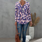 Leopard and Tie-Dye Print Ruffle Hem Top