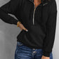 Quilted Half-Zip Sweatshirt with Pocket