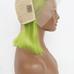 12" 140g Lace Front Wigs Human Hair in Lime 150% Density