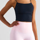 Gathered Detail Cropped Sports Cami