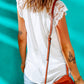 Lace Yoke Round Neck Spliced Top
