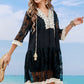 Tassel Spliced Lace Cover Up