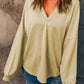 Button Detail Curved Hem Top