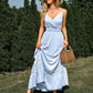 Spaghetti Strap Smocked Waist Spliced Lace Dress