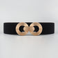Geometric Buckle Elastic Wide Belt