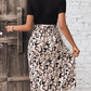 Printed Tie Waist Short Sleeve Dress