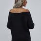Off-Shoulder Rib-Knit Sweater