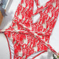 Halter Neck Deep V Tied One-Piece Swimsuit