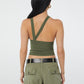 Halter Neck Ribbed Cropped Top