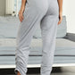 Drawstring Waist Ruched Detail Pants