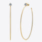 925 Sterling Silver Moissanite Hoop Earrings