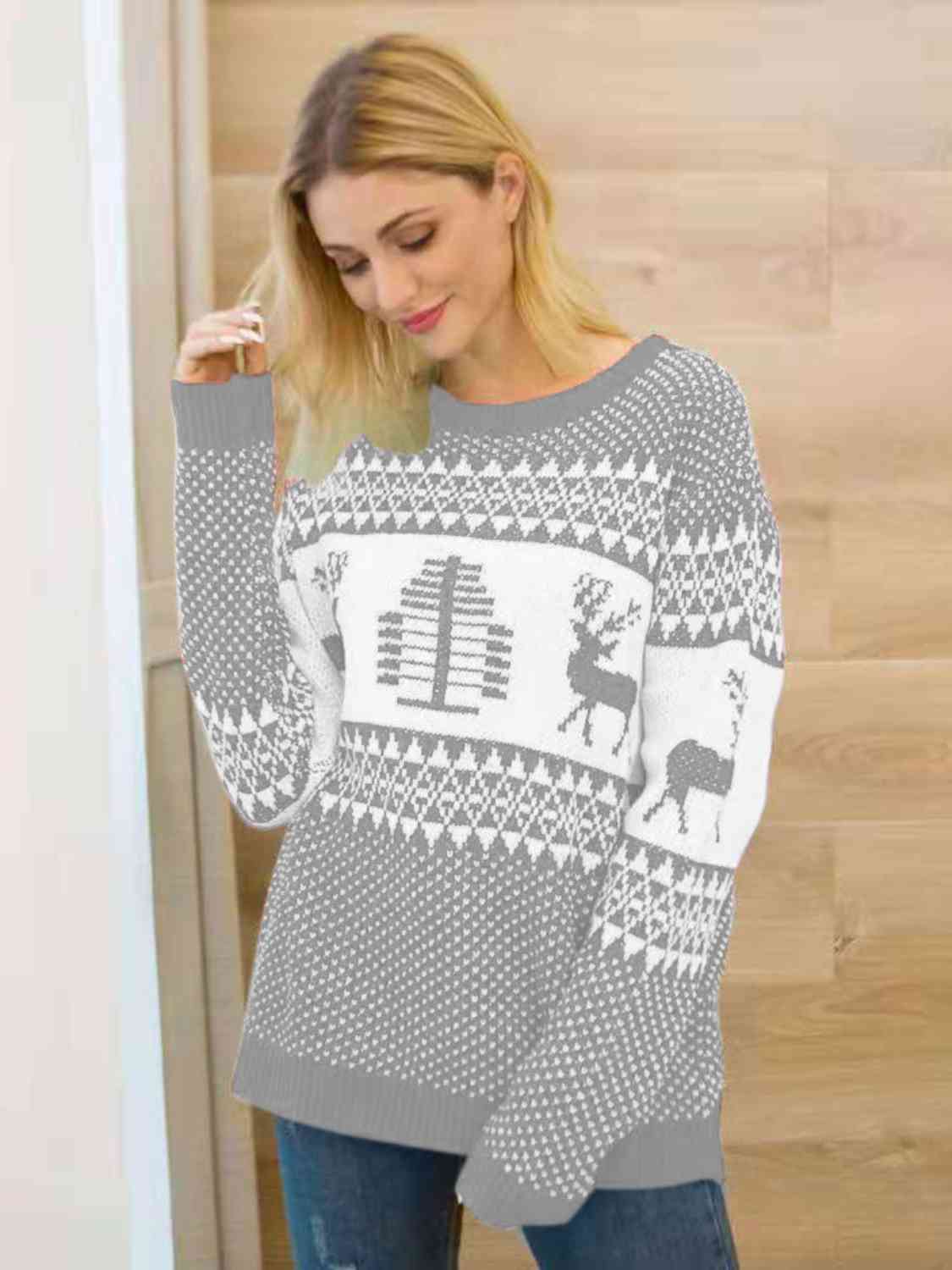 Reindeer Round Neck Sweater