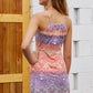 Printed Tie-Shoulder Cutout Dress
