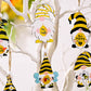 3-Pack Bee Wood Gnome Ornaments