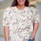 Plus Size Floral Fuff Sleeve Top