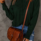 Dropped Shoulder Drawstring Hooded Knit Top