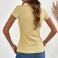 Buttoned Short Sleeve Tee Shirt