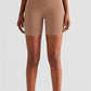 High-Rise Elastic Waistband Biker Shorts