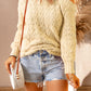 Cable-Knit Eyelash Sweater