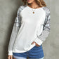Mixed Print Raglan Top