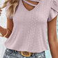 Strappy V-Neck Eyelet Top