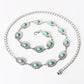 Contrast Lobster Clasp Alloy Chain Belt