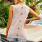 Buttoned Pocket Knit Tank